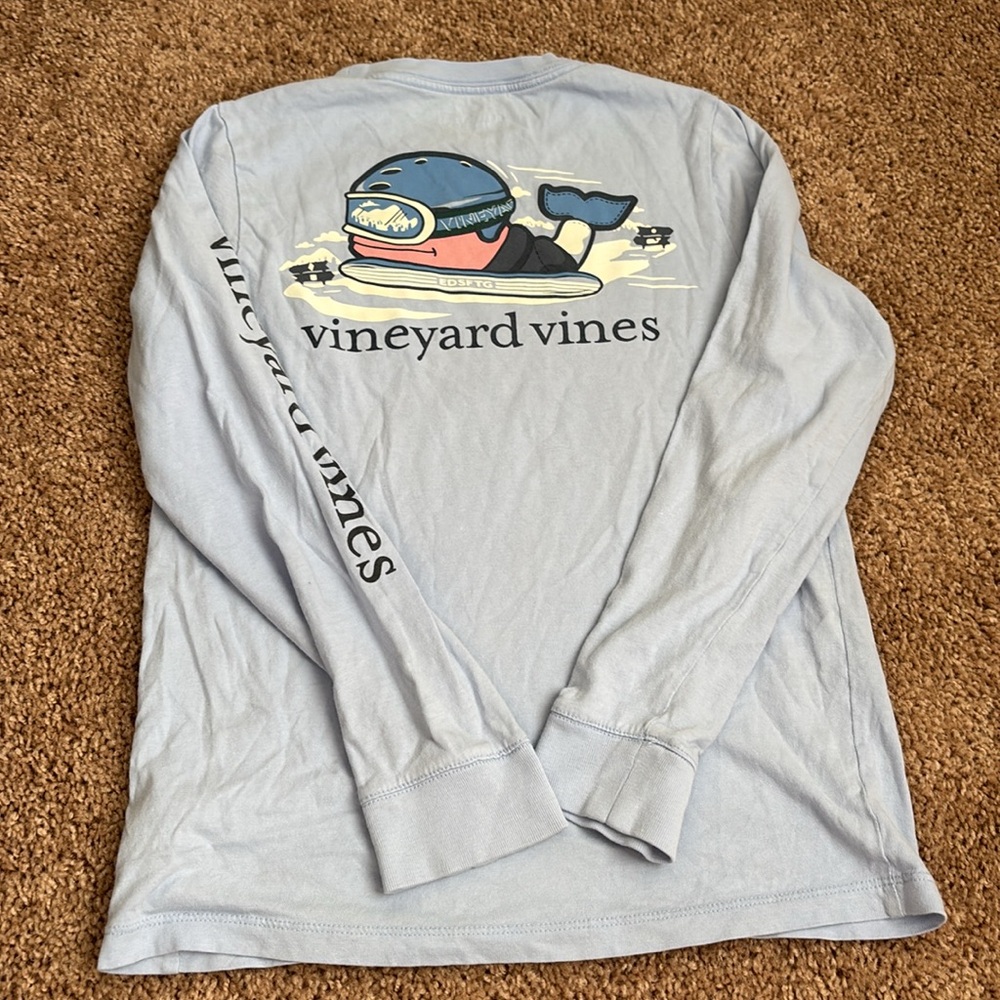 Vineyard vines long sleeve pocket tee - snowboarder